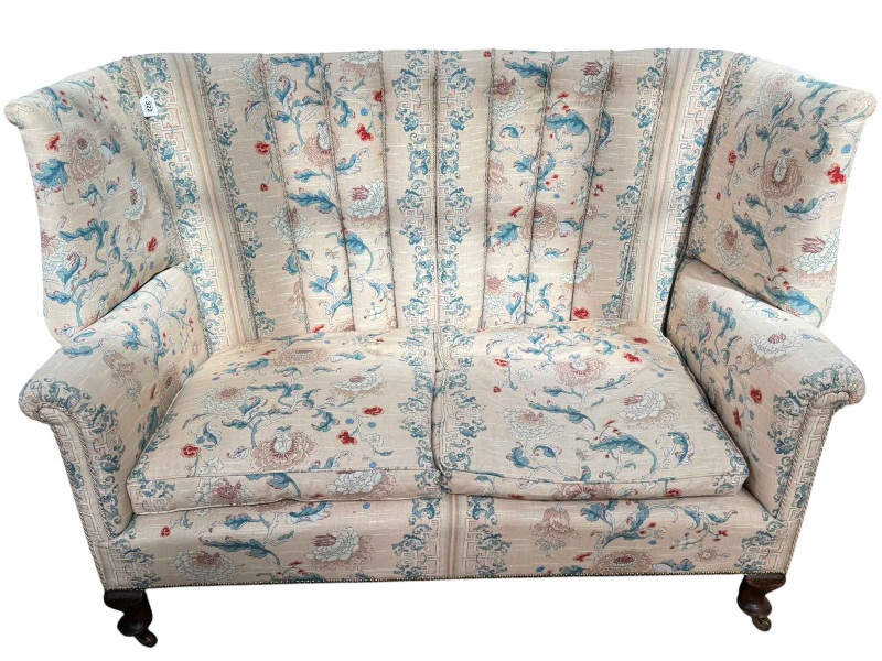 1920's winged two seat sofa.