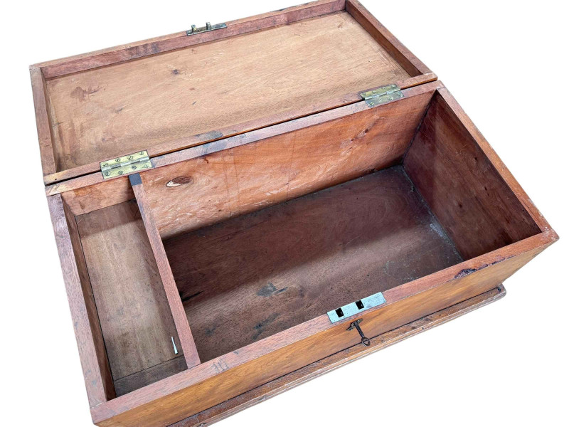 19th Century sea chest, 90cm wide.
