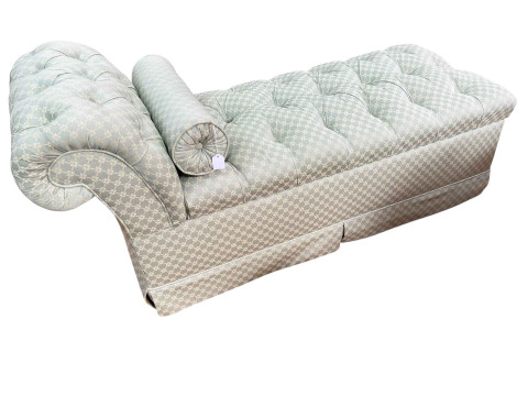 Deep buttoned ottoman daybed.