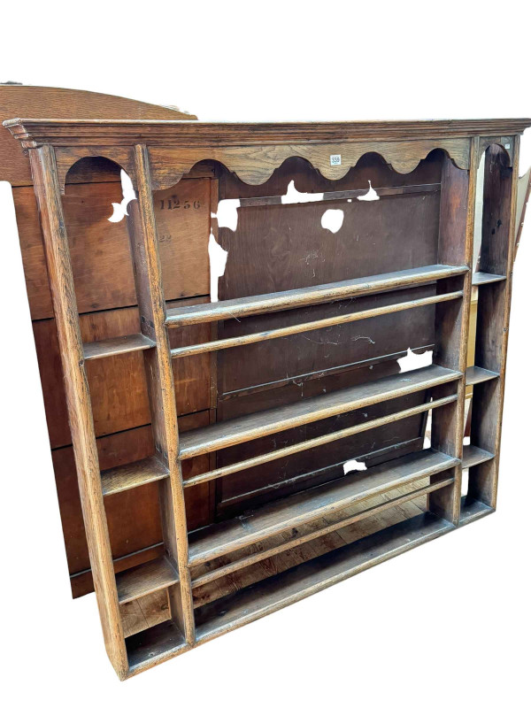 Oak Delft rack, 145cm wide, 130cm high.