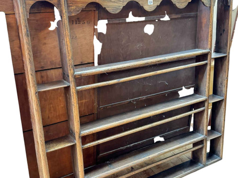 Oak Delft rack, 145cm wide, 130cm high.