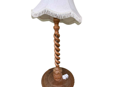 Barley twist standard lamp occasional table.