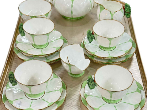 Aynsley Butterfly handle tea set.