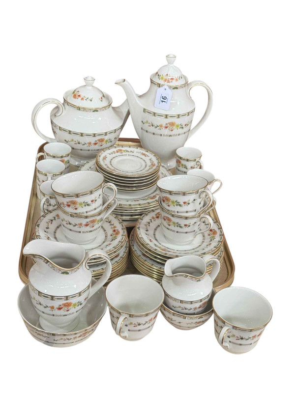 Royal Doulton Mosaic Garden tea and coffee services, 48 pieces in unused condition.