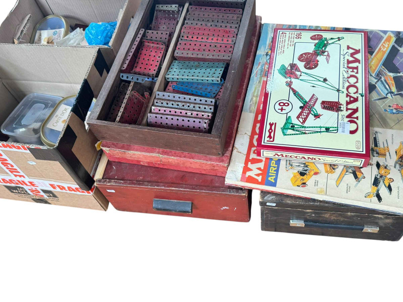 Large collection of Meccano accessories.