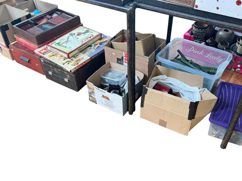 Large collection of Meccano accessories.