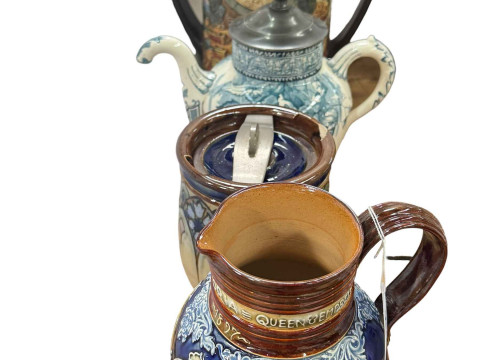 Royal Doulton Victoria 1837-1897 jug, George VI & Elizabeth loving cup,...