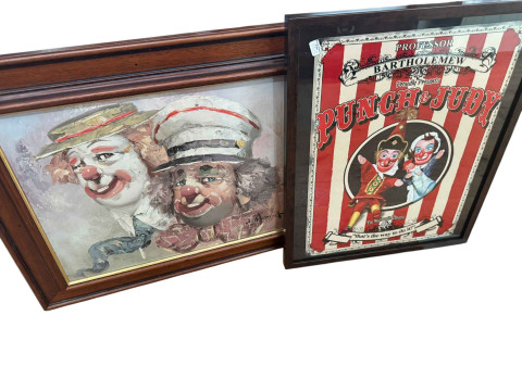 Collection of clown figures, jester plaque, etc. thumbnail