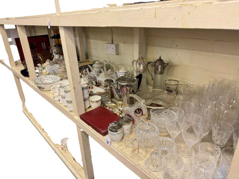 Large collection of Wedgwood Angela, canteen of cutlery, clocks and various...