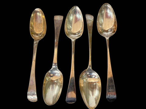 Pair silver Langlands and Robertson tablespoons, pair Austrian silver...