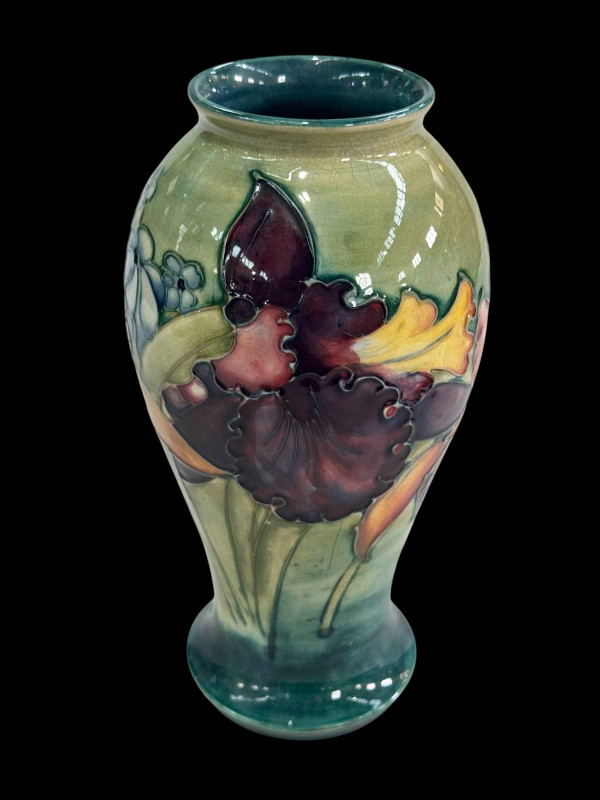 Moorcroft Pottery 'Orchid' baluster vase, 22.5cm.