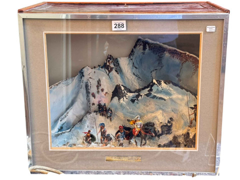 Framed Glyn Porteous diorama, Retreat of the Ten Thousand, Battle of Cunaxa,...