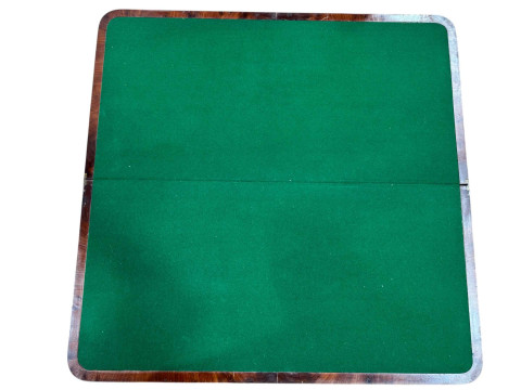 Victorian mahogany pedestal turn over top card table. thumbnail