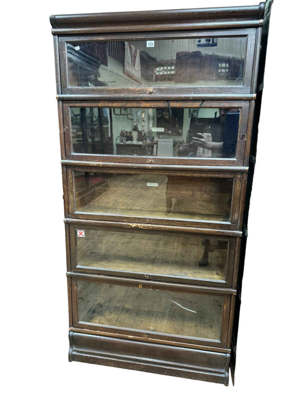 Globe Wernicke oak five height bookcase.