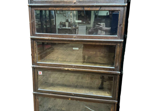 Globe Wernicke oak five height bookcase.
