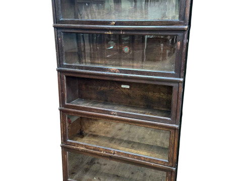 Globe Wernicke oak five height bookcase.
