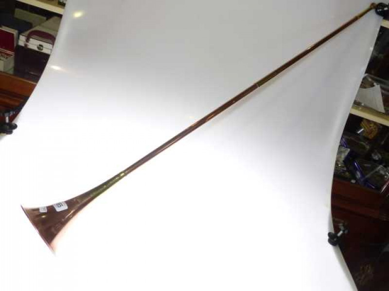 Copper coaching horn.