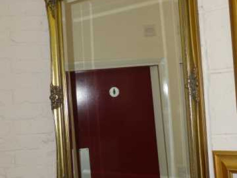 Modern gilt framed mirror, 104cm x 73cm