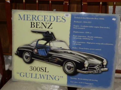 Enamel sign 'Mercedes Benz'