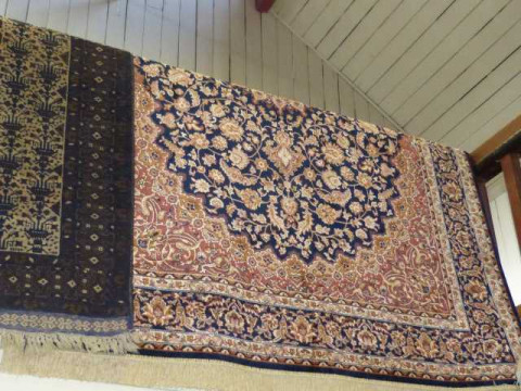 Blue ground Esfehan carpet, 2.30 by 1.60m