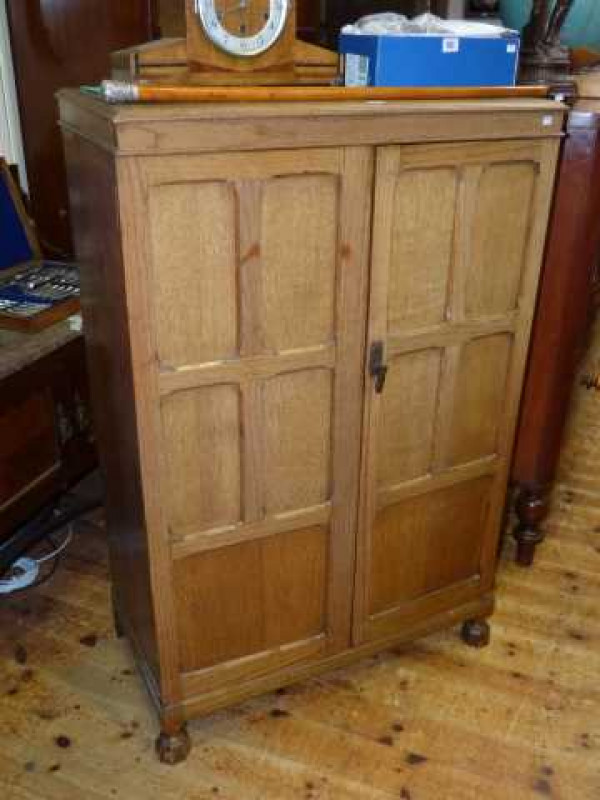Waring and Gillow oak fitted wardrobe