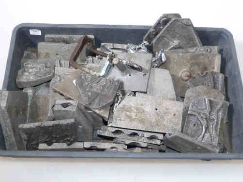 Box of metal soldier moulds