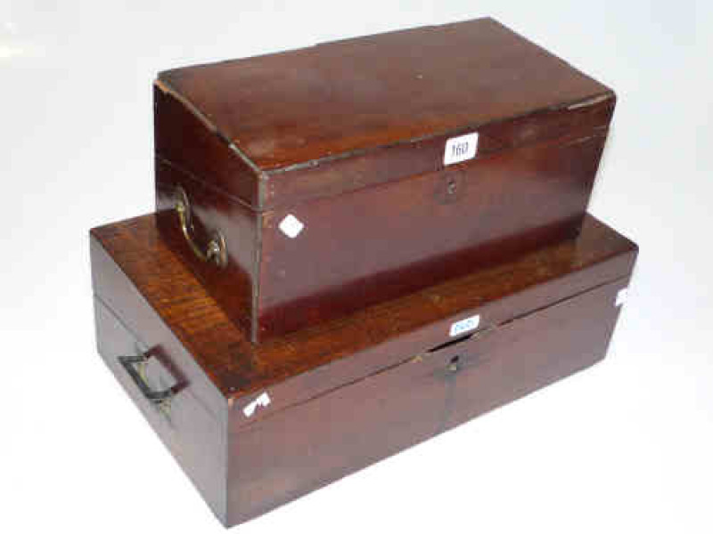 Victorian mahogany box and a writing box