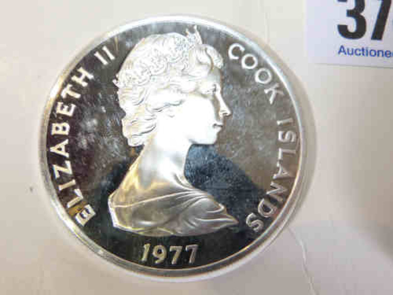 1977 Cook Islands Twenty Five Dollars coin