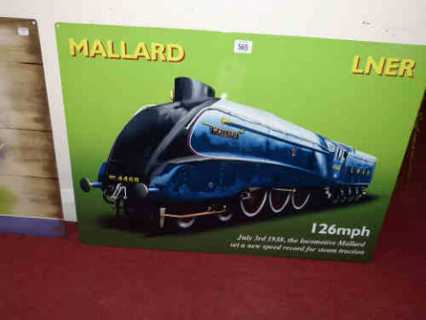 Enamel sign 'Mallard LNER'