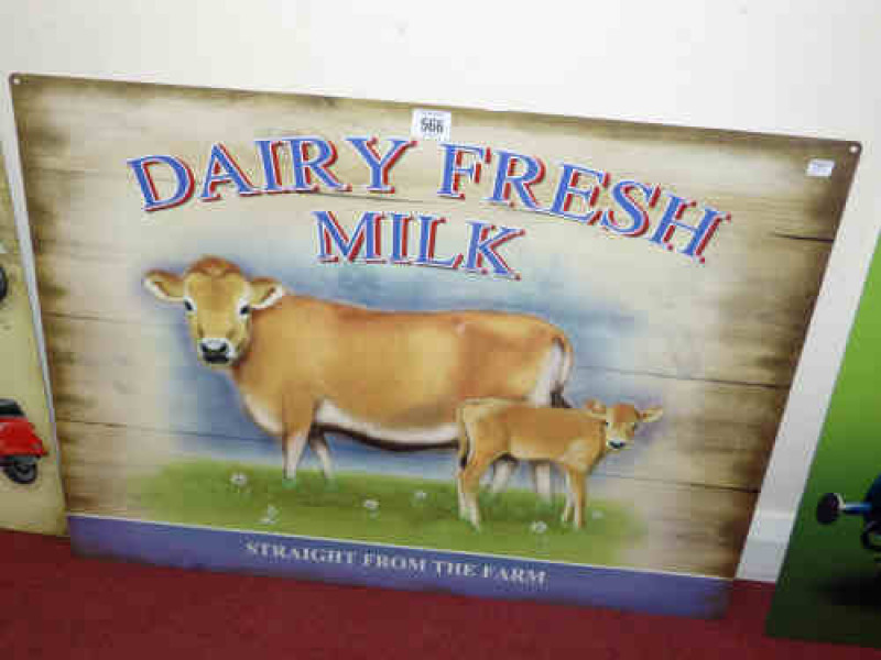 Enamel sign 'Dairy Fresh Milk'