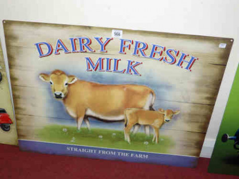 Enamel sign 'Dairy Fresh Milk'