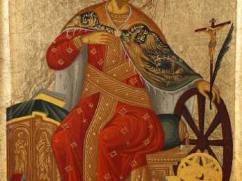 A 20th Century icon. 19cm by 15cm