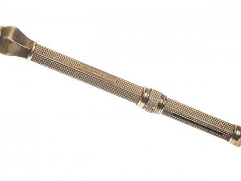 S. Mordan, a late Victorian propelling pencil, engraved with initials...