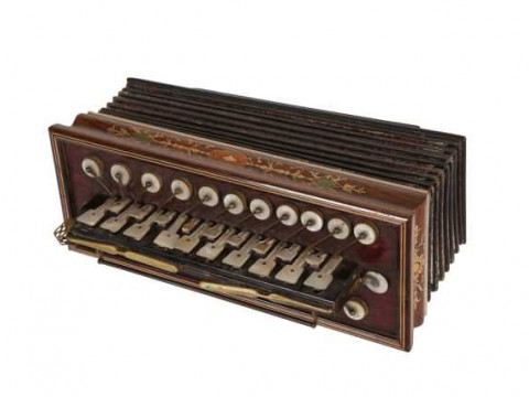 W. Winrow & Son: A rosewood and inlaid flutina accordion, late 19th Century,...