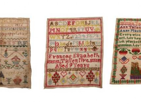 A George III needlework sampler, dated 1816, worked by J. Flintoff, aged...