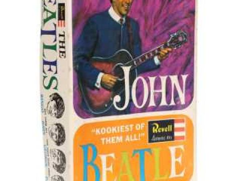 A Revell Beatle moulded plastic construction kit, John Lennon, the contents...