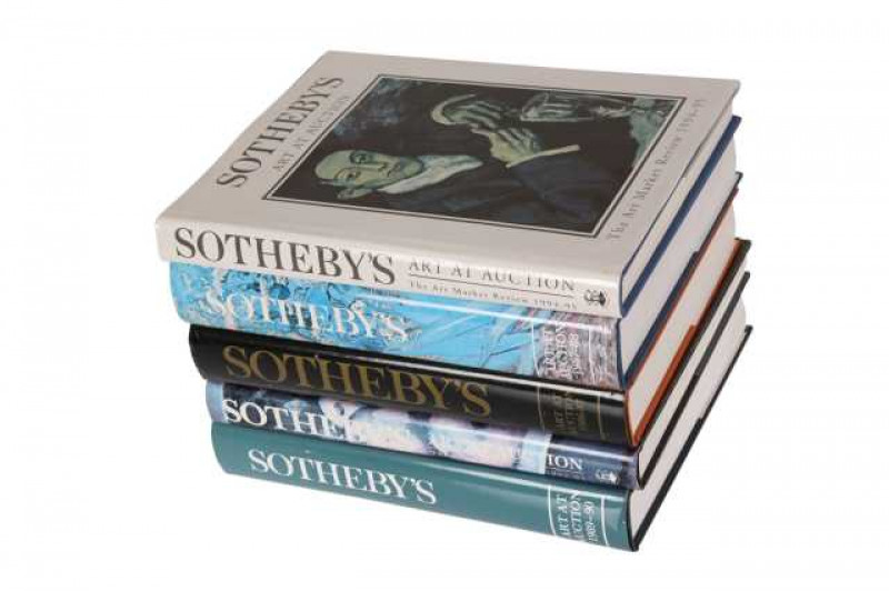 A group of four Sothebys annuals, 1989-90, 1992-93, 1986-87, 1994-95 and 1987-88.