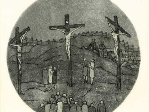 Tom McGuinness (1926-2006), 'Crucifixion No 2', signed, titled, dated...
