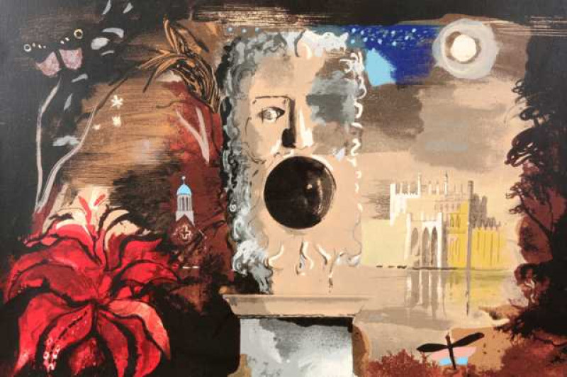 John Piper (1903-1922), Curtain design for the performance of 'Facade', limited edition print, signed and numbered 61/100 in pencil, framed. 49cm by 62cm