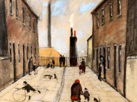 Harold Riley (b.1934), James Henry Street, Salford, signed and dated 68,...