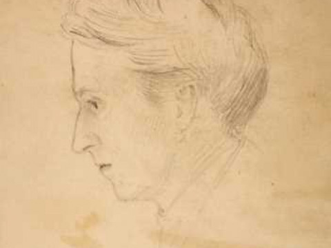 Charles Fairfax Murray (1849-1919), Portrait of E.W.T. Taunley, inscribed...