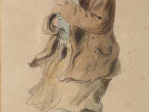 Attributed to Henry Perlee Parker (1795-1873), Portrait of an old man...