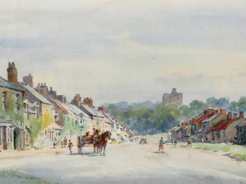 Frank Watson Wood (1862-1953), Norham Village, signed and dated 1929 lower...