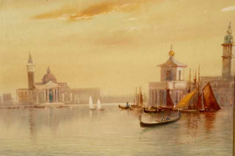 John Shapland (1865-1929), Venice, signed lower right, watercolour, framed. 25.5cm by 35.5cm