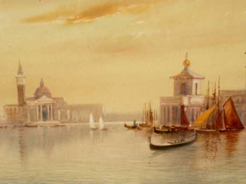 John Shapland (1865-1929), Venice, signed lower right, watercolour, framed....