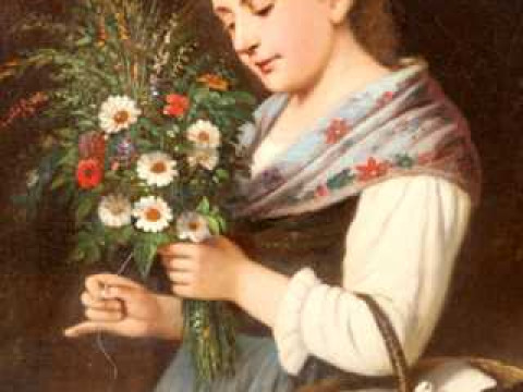Auguste Francois Marie Gorguet (French, 1862-1927), Flower girl, signed...