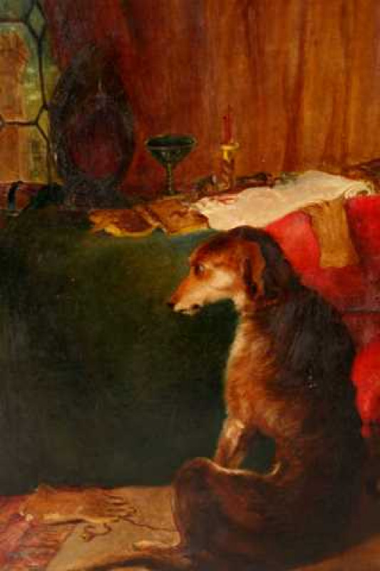 After Landseer, High Life, oil on canvas, framed. 44.5cm by 34cm