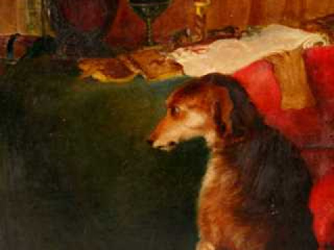 After Landseer, High Life, oil on canvas, framed. 44.5cm by 34cm