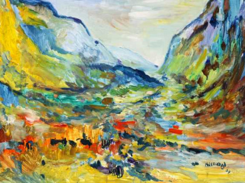 James Lawrence Isherwood (1917-1988), Highland landscape, signed and dated...
