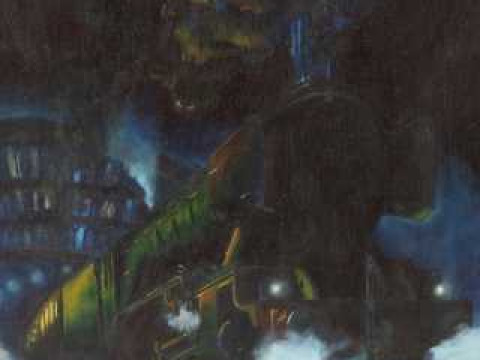 J** E** Wigston, Steam locomotive, signed and dated 1973 lower left, oil...